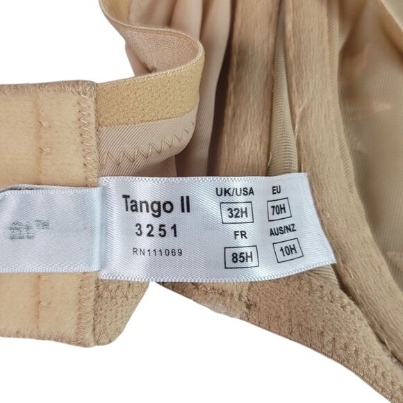 Panache Superbra Tango II Bra Tan 32H Unlined Sheer Underwire Embroidery 3251 - Picture 9 of 10